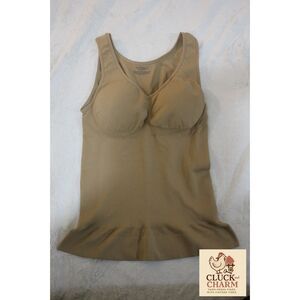 Camishaper by Genie – Tan Shaping Tank with Built-in Bra, Size L